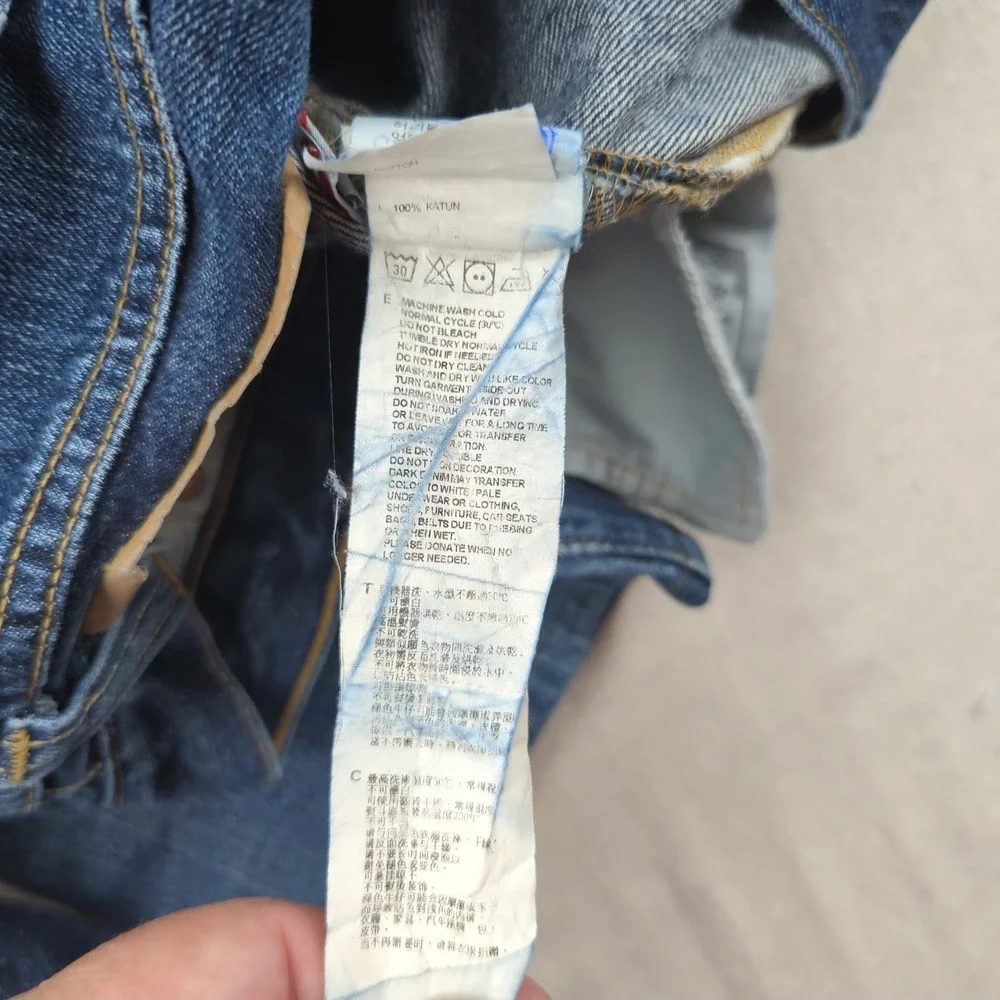 Levis 501 Jeans Mens 29x32 Blue Button Fly Classic American Casual Western